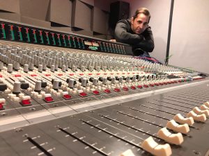 Damon at the mixing console